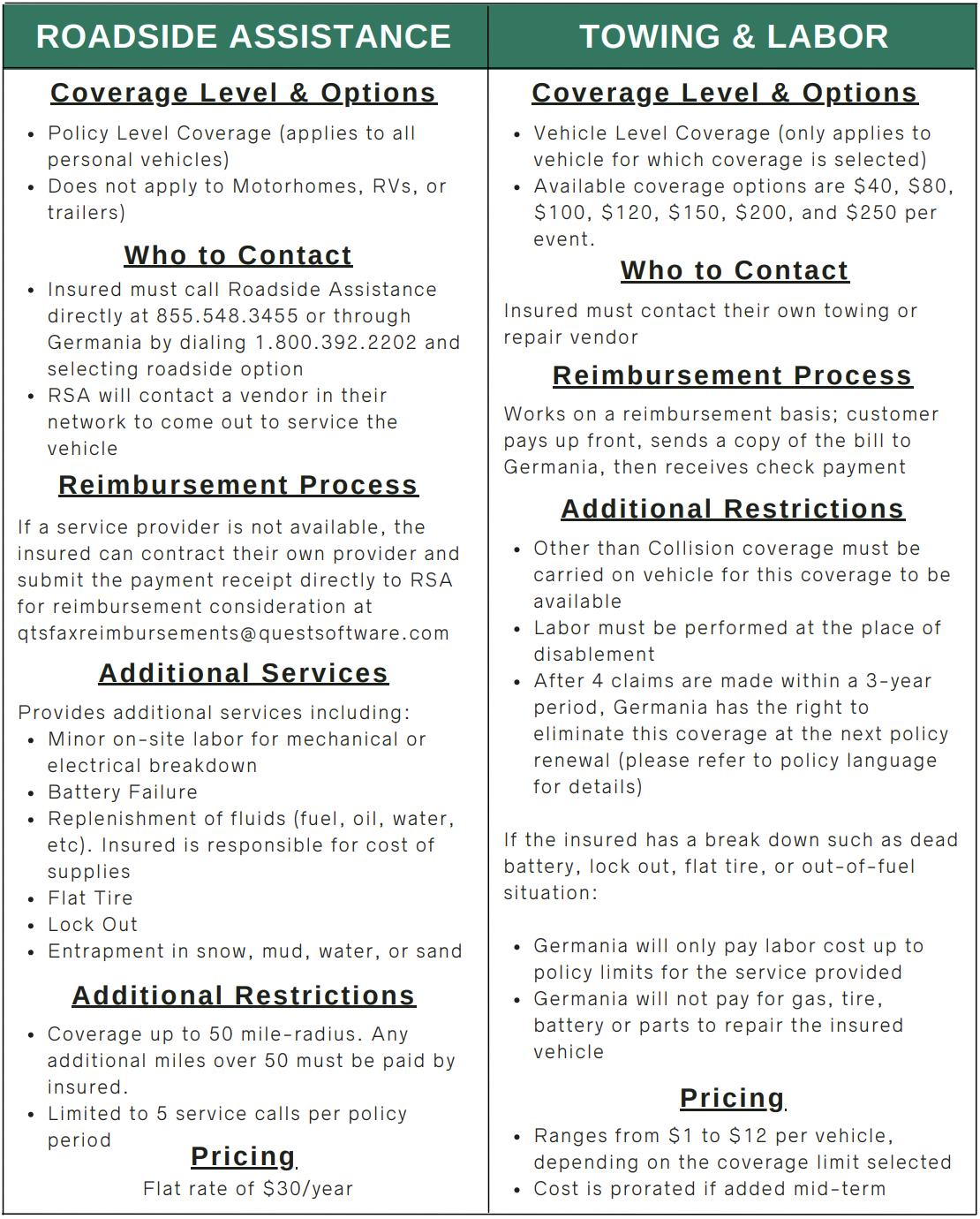 Germania’s Roadside Assistance v. Towing & Labor Service Blog Ellis